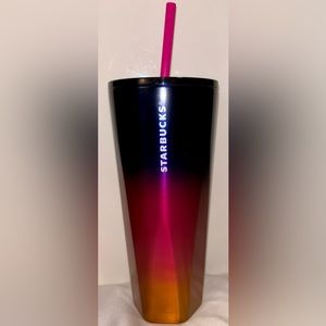 STARBUCKS Blue & Pink Gradient Stainless Steel 24 oz. Venti Tumbler. NWT.